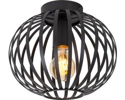 Lucide MANUELA –SYLVAN - Plafonnière (Plafondlamp) - Ø 25,5 cm - 1xE27 - Zwart