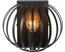 Lucide MANUELA - Wandlamp - 1xE14 - Zwart