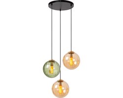 Lucide MONSARAZ - Hanglamp - Ø 35 cm - 3xE27 - Groen