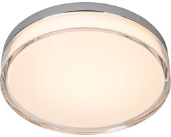 Lucide PLANO - Plafonnière (Plafondlamp) Badkamer - Ø 28 cm - LED Dimbaar - CCT - 1x16W 2700K/4000K - IP44 - Opaal