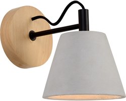 Lucide POSSIO - Wandlamp - 1xE14 - Grijs - Japandi
