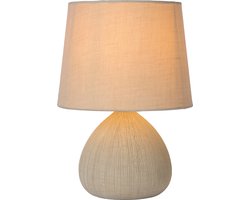 Lucide RAMZI - Tafellamp - Ø 18 cm - 1xE14 - Beige - Japandi