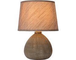Lucide RAMZI - Tafellamp - Ø 18 cm - 1xE14 - Bruin