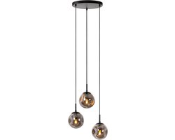 Lucide ROCKY - Hanglamp - 3xE14 - Fumé