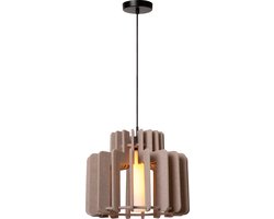 Lucide ROLLO - Hanglamp - 1xE27 - Taupe - Japandi