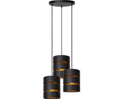 Lucide ROSAS - Hanglamp - Ø 43 cm - 3xE27 - Zwart