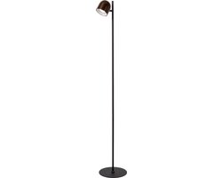 Lucide SKANSKA RECH - Oplaadbare Vloerlamp Binnen/Buiten - Accu/Batterij - Ø 23 cm - LED Dimbaar - CCT - 1x3W 3000K/6000K - IP44 - Koffie