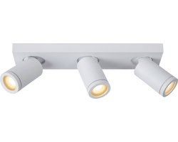 Lucide TAYLOR - Plafondspot (Plafondlamp) Badkamer - LED Dim to warm - GU10 - 3x5W 2200K/3000K - IP44 - Wit