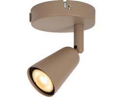 Lucide TIANA - Wandspot / Wandlamp - 1xGU10 - Wandlicht of plafonnière - Taupe | Essential