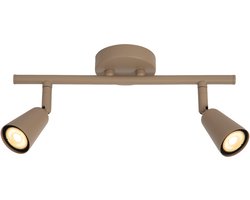 Lucide TIANA - Wandspot / Wandlamp - 2xGU10 - Taupe | Essential