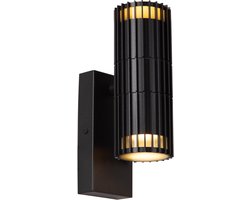 Lucide TIMBALA - Wandspot / Wandlamp Binnen/Buiten - 2xGU10 - IP44 - Zwart | Essential