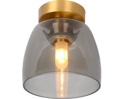 Lucide TYLER - Plafonnière (Plafondlamp) Badkamer - Ø 16,1 cm - 1xG9 - IP44 - Mat Goud / Messing