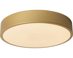 Lucide UNAR - Plafonnière (Plafondlamp) - Ø 30 cm - LED 3 StepDim - 1x18W 2700K - Mat Goud / Messing