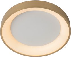Lucide VIDAL - Plafonnière (Plafondlamp) - Ø 28 cm - LED Dimbaar - 1x20W 2700K - Mat Goud / Messing