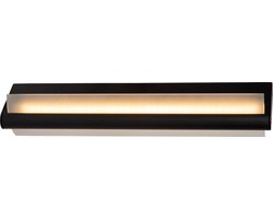Lucide WANDA - Wandlamp Badkamer - LED - 1x15W 3000K - IP44 - Zwart