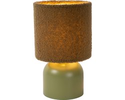 Lucide WOOLLY - Tafellamp - Ø 16 cm - 1xE14 - Groen - Japandi