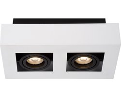Lucide XIRAX - Plafondspot (Plafondlamp) - LED Dim to warm - GU10 - 2x5W 2200K/3000K - Wit