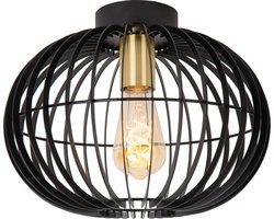 Lucide YANN - Plafonnière (Plafondlamp) - Ø 32 cm - 1xE27 - Zwart