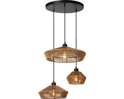Lucide YUNKAI - Hanglamp - Ø 60 cm - 3xE27 - Naturel - Japandi