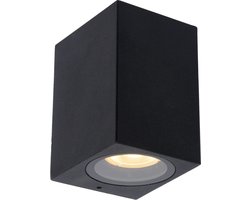 Lucide ZARO - Wandspot / Wandlamp Binnen/Buiten - 1xGU10 - IP44 - Zwart