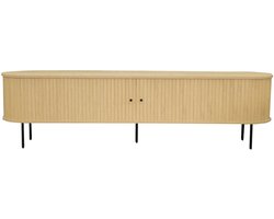 LUCIE - TV-meubel met schuifdeuren van hout en metaal L200cm
