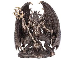 Lucifer Standbeeld - Vallende Engel - Home Decoratie - Handgeschilderd Polyresin - 22 x 13 x 25 cm - Brons