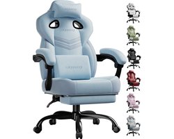 LUCKRACER - Gaming Stoel - Met Memory Foam en Voetensteun - Blauw