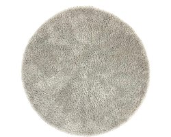 Lucy's Living Luxe badmat FUA Grey– Ø70  cm - grijs – rond - badkamer mat - badmatten -  badtextiel - wonen – accessoires