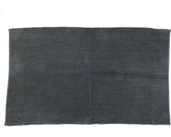 Lucy's Living Luxe badmat POL Grey– 70 x 120 cm - grijs - badkamer mat - badmatten – bad textiel - wonen – accessoires