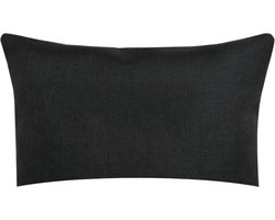 Lucy’s Living Luxe buitenkussen WATERPROOF Black – 50 x 30 cm - tuinkussen - polyester - wonen - interieur – woonaccessoires – kussentjes - sierkussen