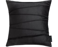 Lucy’s Living Luxe sierkussen Velvet SYDNEY Black - zwart - 45 x 45 cm - kussen - kussens - fluweel - wonen - interieur