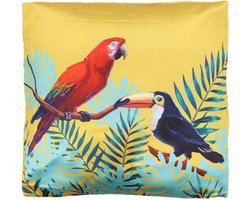 Lucy’s Living Luxe sierkussen VOGEL Satijn– 45 x 45 cm - polyester - wonen - interieur – woonaccessoires – kussentjes