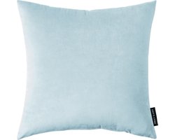 Lucy’s Living Luxe sierkussenhoes LIN - blauw - 45 x 45 cm - polyester - linnen - kussen - kussens - fluweel - wonen - interieur