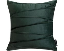Lucy’s Living Luxe sierkussenhoes SYDNEY Green - 45 x 45 cm - groen - velvet - polyester - wonen - interieur - woonaccessoires