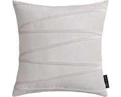 Lucy’s Living Luxe sierkussenhoes SYDNEY White - 45 x 45 cm - wit - velvet - polyester - wonen - interieur - woonaccessoires