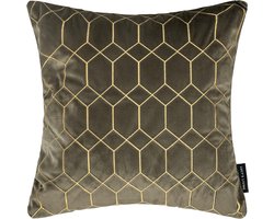 Lucy's Living Luxe sierkussenhoes Velvet CRYSTAL Olive Green - 45 x 45 cm - velvet - wonen - interieur - woonaccessoires