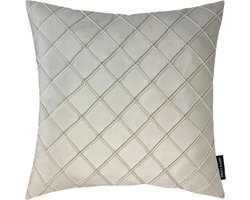 Lucy’s Living Luxe Velvet Sierkussen VLUX - gebroken wit - 45 x 45 cm - polyester - linnen - kussen - kussens - kussens woonkamer - wonen - interieur