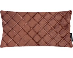 Lucy’s Living Luxe Velvet sierkussenhoes VLUX - oud roze - 50 x 30 cm - polyester - linnen - kussen - kussens - kussens woonkamer - wonen - interieur