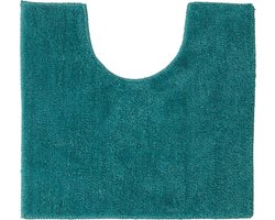 Lucy's Living Luxe WC mat DOXU Aqua Blue exclusive – 50 x 45 cm – blauw - printje - badkamer mat - badmatten - badtextiel - wonen – accessoires - exclusief