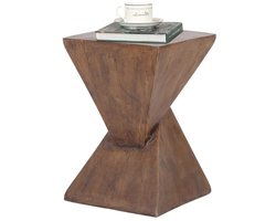 Ludovi - Design Bijzettafel - Bijzet Tafel - Geometrisch Zandloperdesign - MDF Houtlook - 100KG Draagkracht - Compact Design