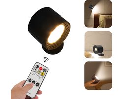 Lueas®- Draadloze Wandlamp - Afstandsbediening - Oplaadbaar USB-C - Warm & Wit Licht