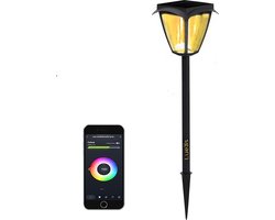 Lueas® - Solar Lamp - LED lantaarn telefoonbestuurbaar- met app - Zonne-energie - Padverlichting - Lichtsensor - Bluetooth