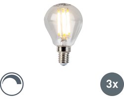 LUEDD Set van 3 E14 dimbare LED kogellampen P45 5W 470 lm 2700K