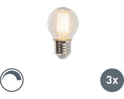 LUEDD Set van 3 E27 dimbare LED kogellampen P45 5W 470 lm 2700K