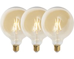 LUEDD Set van 3 E27 dimbare LED lampen G125 goud 5W 450 lm 2200K
