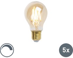 LUEDD Set van 5 E27 dimbare LED lampen goldline 5W 380 lm 2200K
