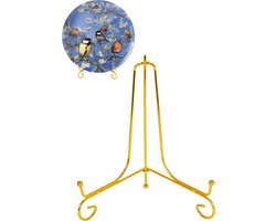 Luft Bordenstandaard - Groot - Borden en Boeken - Display - Standaard - Houder - Steun - Rek - Hanger - Sierborden - Kookboek - Goud - Metaal