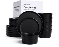 Luft Serviesset 6 Persoons - Restaurant Bordenset - Kommen - Eetborden - Modern - Massief Aardewerk, Keramiek - Creme/beige/wit - 18 delig