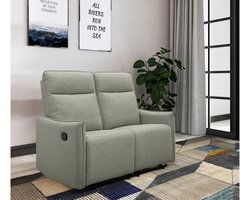 Lugo|2Zits bank met handmatige functie in stof groen