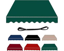 Luifel Vervangend Doek - Terras Scherm - Bescherming Buiten - Waterdicht Polyester - 3.5x3m - Groen